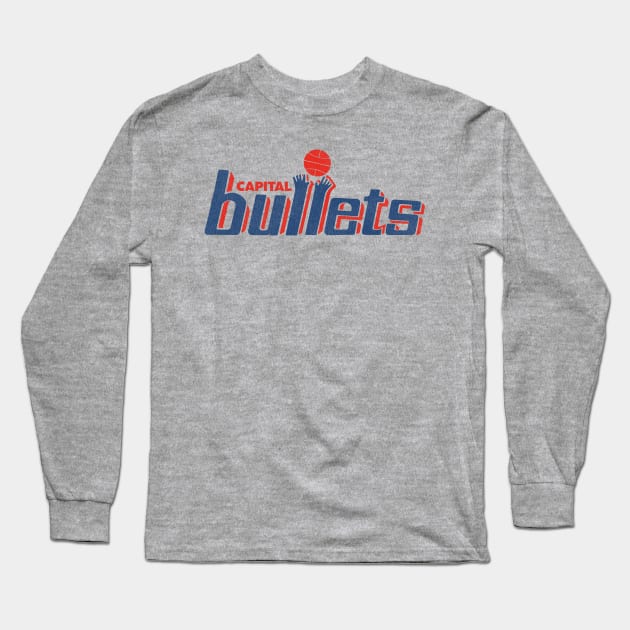 Defunct Capital Bullets Basketball Team Long Sleeve T-Shirt by Defunctland